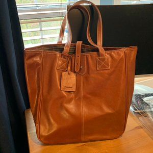 Barrington Brown Nantucket Tote Genuine Leather